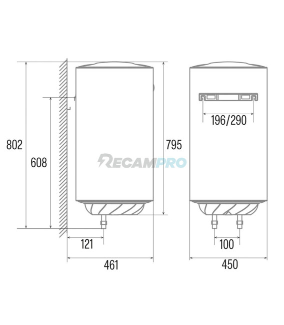 TERMO ELÉCTRICO CATA CTR-80-M CON CAPACIDAD DE 80 LITROS 03112003