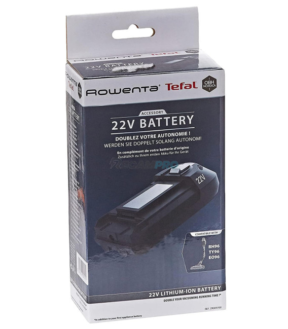 BATERÍA ORIGINAL ASPIRADOR ROWENTA, TEFAL. X-FORCE 22V. 2Ah. Lithium-ion (Li -ion) ZR009700