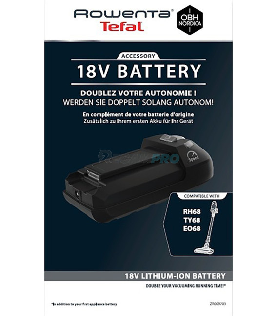 BATERÍA ASPIRADORA ROWENTA, TEFAL 18 V ZR009703