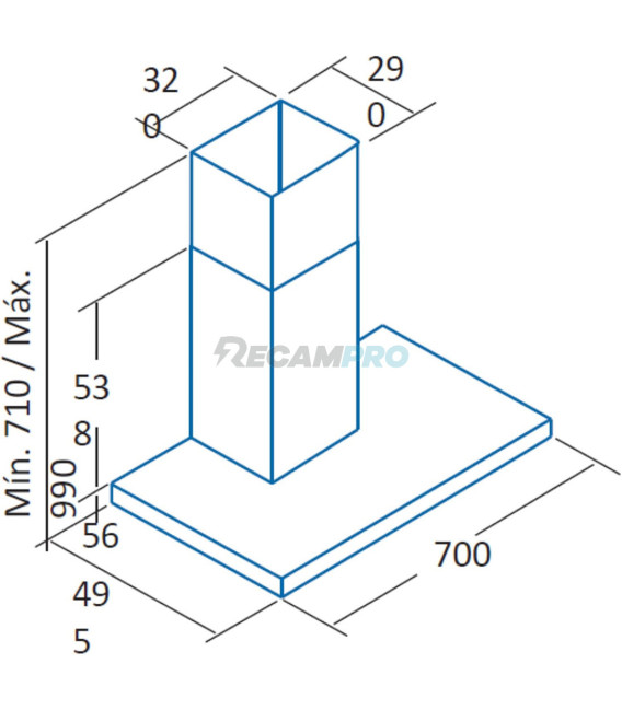 CAMPANA EXTRACTORA CATA S PLUS 7010 X 02021602