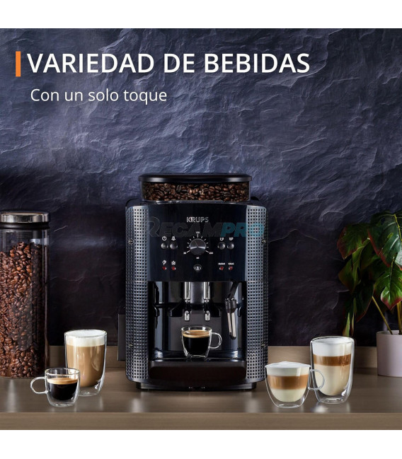 Krups Roma EA810870 - Cafetera superautomática, molinillo cónico de metal, con selección e intensidad de café, Boquilla vapor, 2