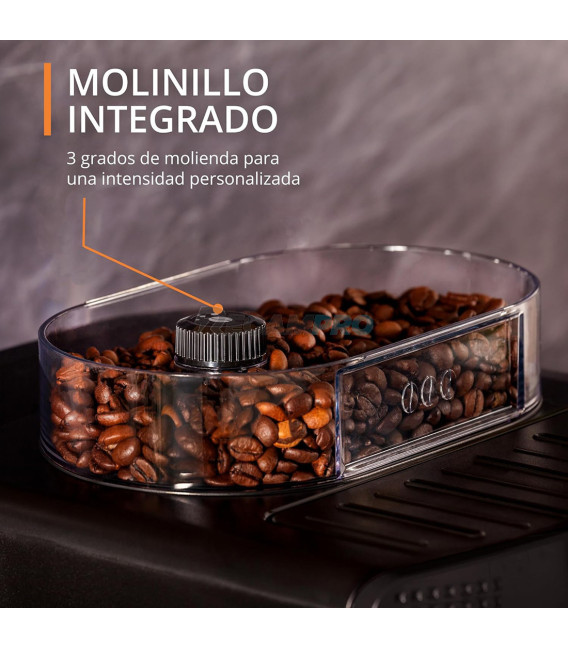 Krups Roma EA810870 - Cafetera superautomática, molinillo cónico de metal, con selección e intensidad de café, Boquilla vapor, 2