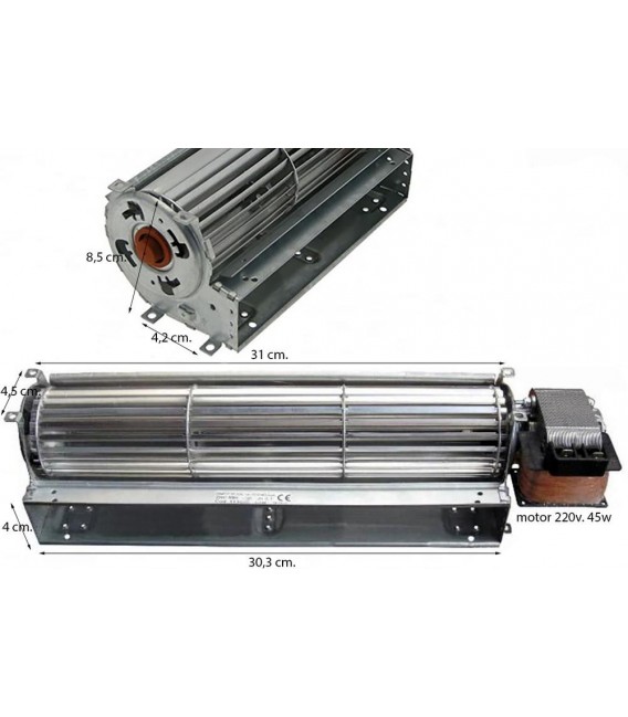 VENTILADOR TANGENCIAL UNIVERSALES, Y ESTUFAS PELLETS 300mm 28FR063R