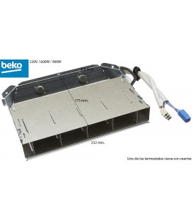 RESISTENCIA PARA SECADORA BEKO, BLOMBERG, SAIVOD 2970100800